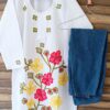 Casual White Big Patch Applique Embroidered Outfit 19 Casual White Big Patch Applique Embroidered Outfit