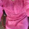 Classic Charming Pink Chanderi Chikankari Kurta