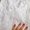 Poised White Chanderi Chikankari Outfit
