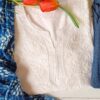 Fantastic White Indigo Modal Chikankari Outfit