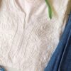 Fantastic White Indigo Modal Chikankari Outfit