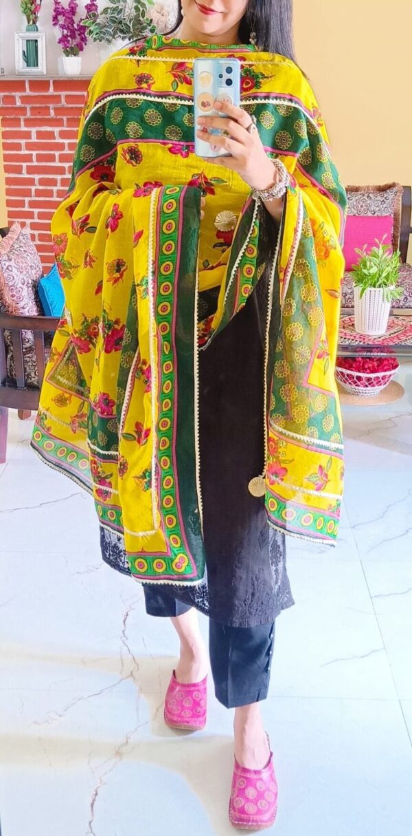 Eye Catching Black Multi Kota Chikankari Outfit