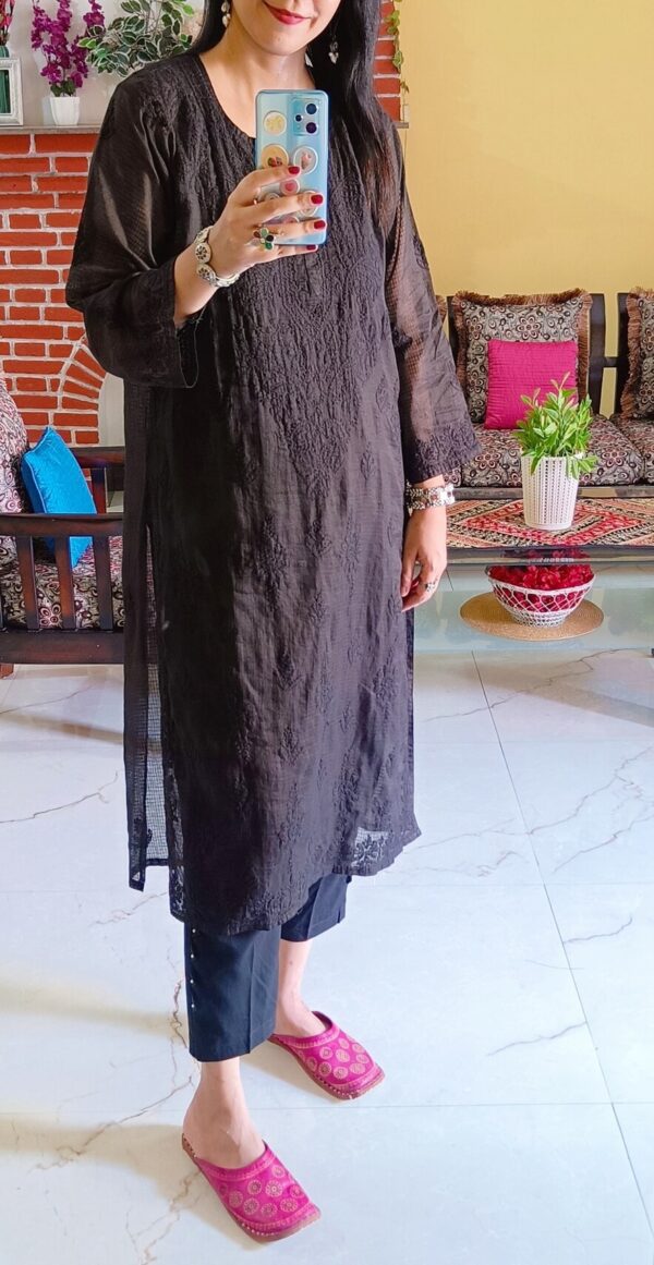 Eye Catching Black Multi Kota Chikankari Outfit