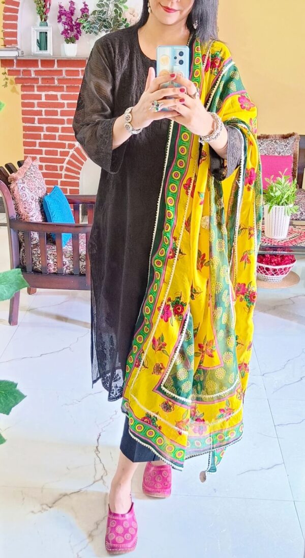 Eye Catching Black Multi Kota Chikankari Outfit