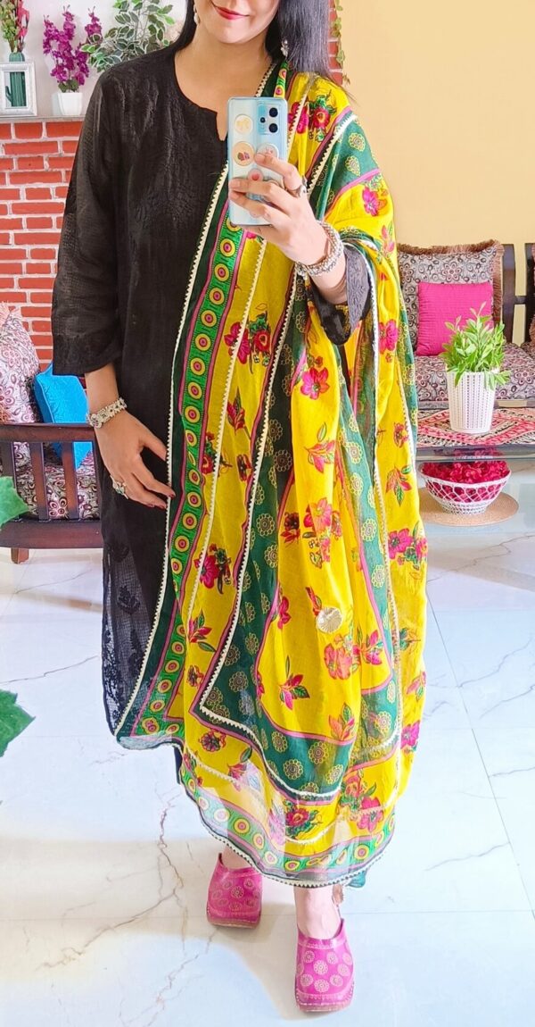 Eye Catching Black Multi Kota Chikankari Outfit