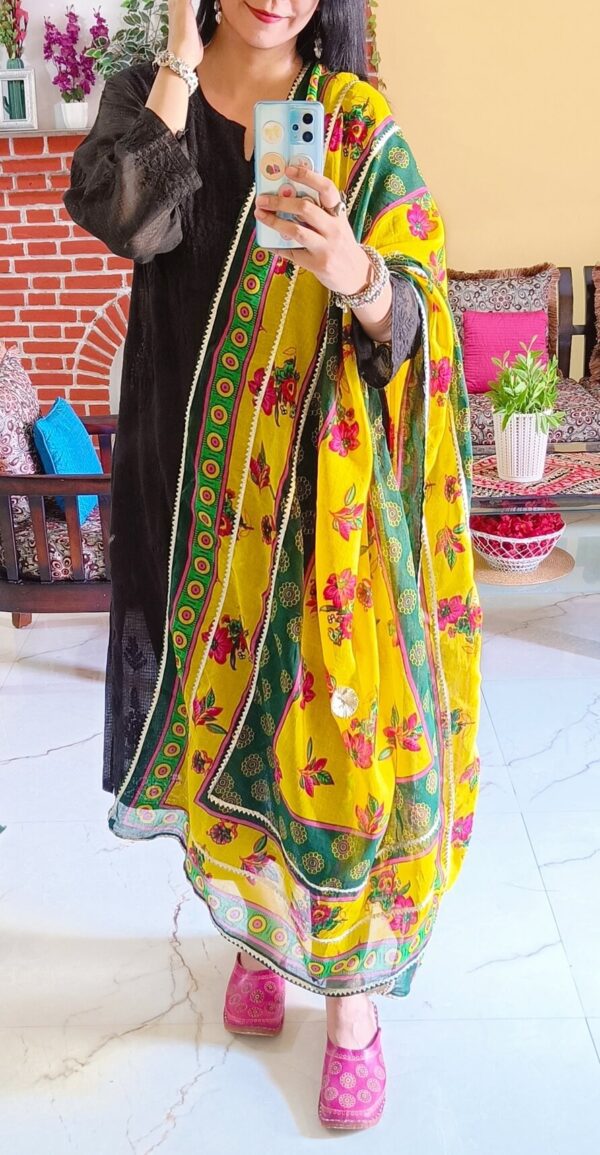 Eye Catching Black Multi Kota Chikankari Outfit