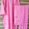 Dazzling Bubblegum Pink Chanderi Chikankari Outfit 19 Dazzling Bubblegum Pink Chanderi Chikankari Outfit