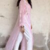 Sophisticated Baby Pink Pure Viscose Georgette Chikankari Outfit