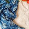 Fantastic White Indigo Modal Chikankari Outfit