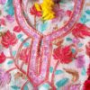 close front view of multicolor kashmiri kurta