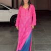 Irresistible Hot Pink Pure Viscose Chikankari Kurti 5 Irresistible Hot pink pure viscose chikankari kurti โ angle 1