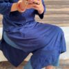 Mesmerizing Mukaish Chikankari Kurti with Denims 10 Mesmerizing Mukaish Chikankari Kurti with Denims styled in a sitting side pose