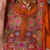Stunning Burnt Orange Embroidered Kurta Set with Multicolor Floral Thread and Coin Embroidery