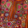 Stunning Burnt Orange Embroidered Kurta Set with Heavy Multicolor Floral Embroidery